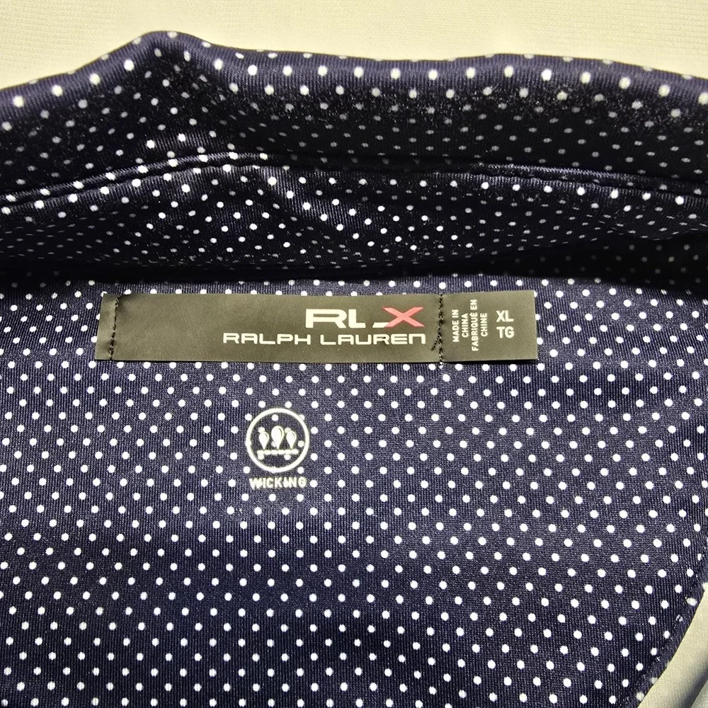 rlx ralph lauren Mens Polo Shirt Indian Wells Golf‎ Resort Logo Blue